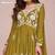 Green silk blend embroidered kurta-sets