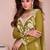 Green silk blend embroidered kurta-sets