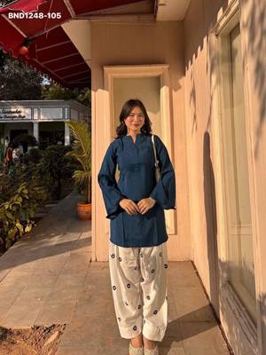 Navy-blue rayon plain kurta-sets 1