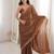 Coco color moss two tone fabric heavy designer partywear saree