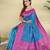Blue zari weaving banarasi silk blend saree with imaginative blouse piece
