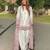 Off-white silk blend embroidered kurta-sets