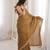 Coffee color moss two tone fabric heavy designer partywear saree