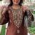 Brown rayon embroidered kurta-sets