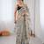 Chiku color fendy satin beautiful rich feel ceremonial looks saree
