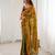 Gold color fendy satin beautiful rich feel ceremonial looks saree