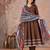 Cotton anarkali kurti-pant-dupatta set