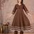 Cotton anarkali kurti-pant-dupatta set