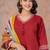 Cotton anarkali kurti-pant-dupatta set
