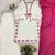 White rayon embroidered kurta-sets