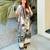 White silk blend printed kurta-sets