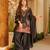 Black crepe printed kurta-sets