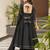 Black georgette printed kurta-sets