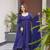 Navy-blue georgette printed kurta-sets