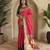 Pink color silk blend saree