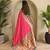 Pink color silk blend saree