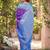 Purple color soft silk fabric woven designer ethnic partywear saree