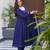Navy-blue georgette printed kurta-sets