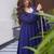 Navy-blue georgette printed kurta-sets