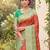 Mustard color soft silk fabric woven designer ethnic partywear saree