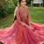 Pink silk blend embroidered kurta-sets
