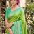 Parrot green color soft silk fabric woven designer ethnic partywear saree