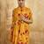 Yellow color georgette fabric floral printed trendy girlie looks saree