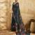 Dark green color georgette fabric floral printed trendy girlie looks saree
