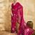 Pink color georgette fabric floral printed trendy girlie looks saree