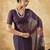 Purple color georgette fabric floral printed trendy girlie looks saree