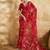 Red color georgette fabric floral printed trendy girlie looks saree