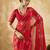 Red color georgette fabric floral printed trendy girlie looks saree