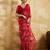 Red color georgette fabric floral printed trendy girlie looks saree