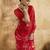 Red color georgette fabric floral printed trendy girlie looks saree