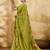 Parrot green color georgette fabric floral printed trendy girlie looks saree