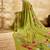 Parrot green color georgette fabric floral printed trendy girlie looks saree