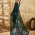 Bottle green color georgette fabric floral printed trendy girlie looks saree
