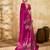 Pink color georgette fabric floral printed trendy girlie looks saree