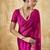 Pink color georgette fabric floral printed trendy girlie looks saree