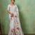 White color beautiful printed georgette fabric saree with sparkle work