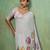 White color beautiful printed georgette fabric saree with sparkle work