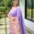 Lavender silk blend saree with meenakari motifs