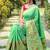 Lemon silk blend saree with meenakari motifs
