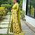 Pista silk blend saree with meenakari motifs