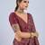 Maroon color stylish ajrak printed traditional chiffon fabric saree