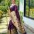 Wine silk blend saree with meenakari motifs