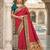 Pink color banarasi silk fabric graceful ethnic woven saree