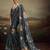 Blue color jacquard silk fabric fabric beautiful floral print saree