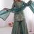 Sea green embroidered fendy kurta set with dupatta
