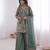 Sea green embroidered fendy kurta set with dupatta